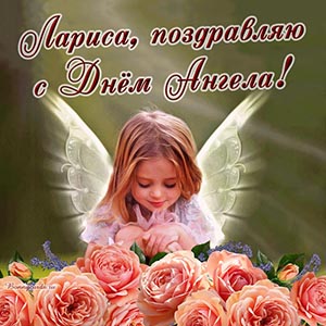Нежное поздравление с розами Ларисе на День Ангела