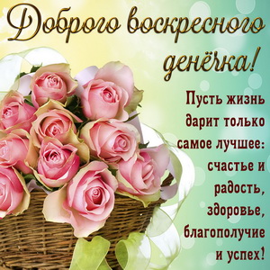 Открытка с корзиной красивых розочек