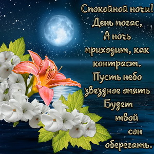 Красивое пожелание спокойной ночи в стихах