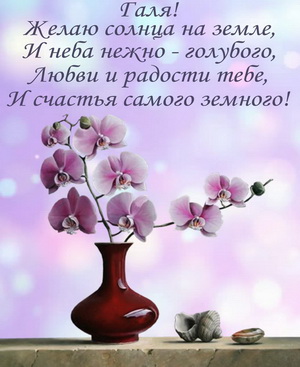 Цветы и поздравление Гале на День рождения