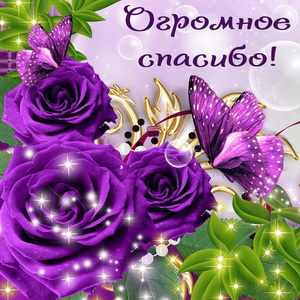 Открытка с фантастическими цветами
