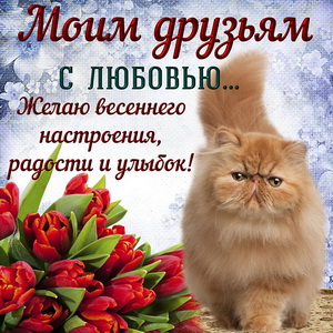 Пожелание весеннего настроения друзьям с любовью