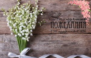Наилучшие пожелания, букет ландышей