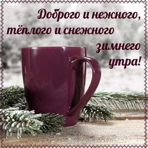 Пожелание теплого и снежного зимнего утра